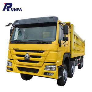 Usado sinotruk howo euro3 diesel 371hp 8*4 volcado camión de transporte
